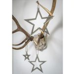 18SS74 Set of 3 Grey Star Decorations