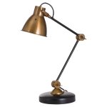 20525 Large Industrial Gold Black Adjustable Lamp