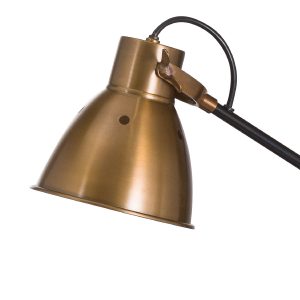 20525-a Large Industrial Gold Black Adjustable Lamp