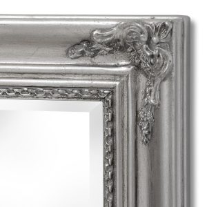 16310-a Tall Antique Silver Narrow Wall Mirror