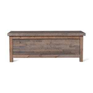 AWBB02 Rustic Natural Grey Wood Bench Box