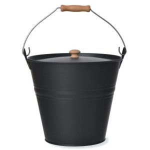 BUCN03 Dark Grey Fireplace Bucket with Lid