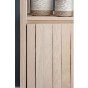 CABE02 b Tall Contemporary Style Beech Cabinet