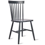 CHBE02_Pair Dark Grey Spindle Back Chairs