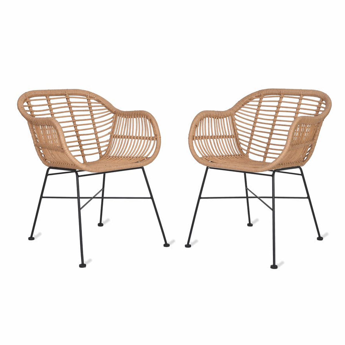 Pair Weatherproof Bamboo Dining Chairs, Is Bamboo Good For Outdoor Furniture