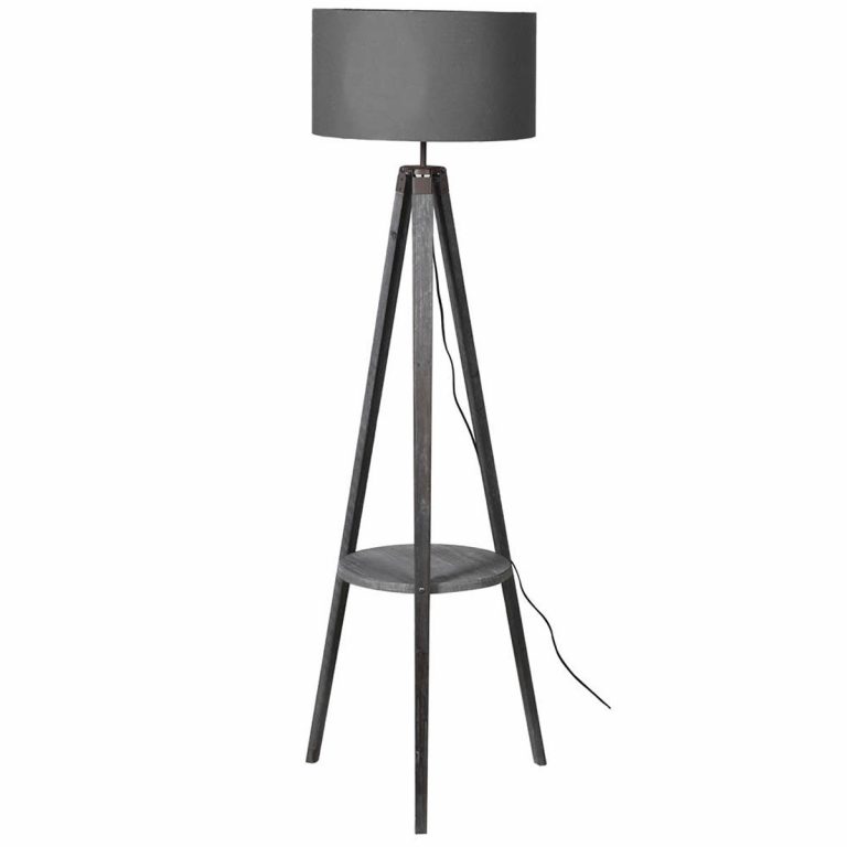 Grey Wooden Tripod Floor Lamp Fizzy Fox Ripley