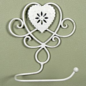 3024 Ornate Heart Ivory Toilet Roll Holder