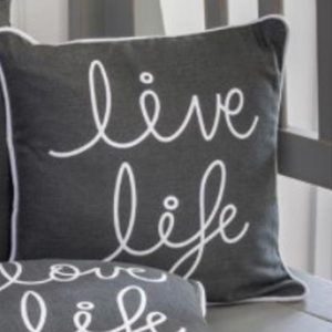 Printed-‘Live-Life’-Grey-Cushion