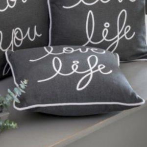 Printed-‘Love-Life’-Grey-Cushion
