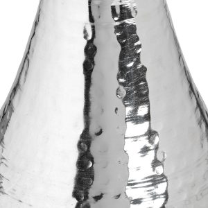 16129-b Silver Metal Pillar Candle Holder