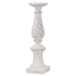 21212 White Twisted Candle Holder