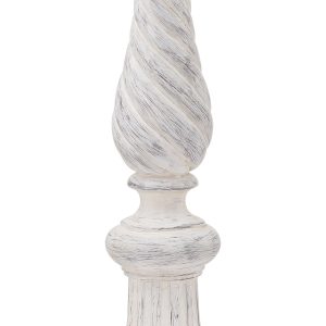 21212-a White Twisted Candle Holder