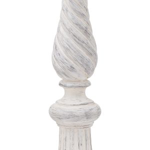21213-a Large White Twisted Candle Holder
