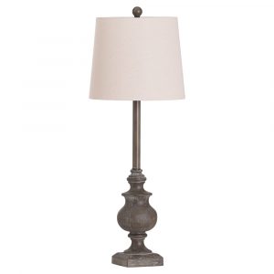 20702 Tall Classic Grey Shaped Table Lamp