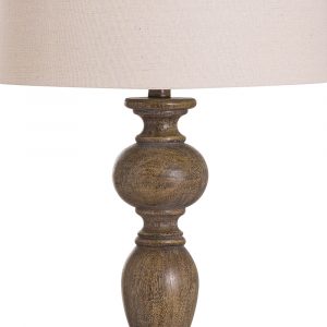 20707-a Tall Brown Shaped Table Lamp