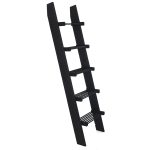 Black Wooden Slatted Shelf Ladder