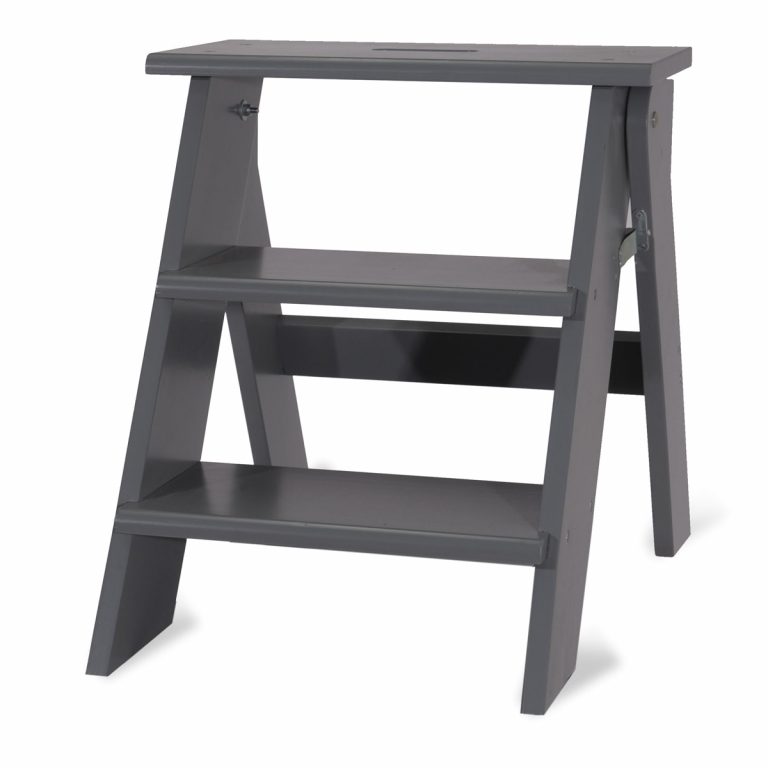 Folding Charcoal Grey Step Stool | Fizzy Fox Ripley