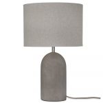 Grey Concrete Table Lamp with Shade