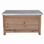 Grey Wash Wooden Garden Storage Box 2