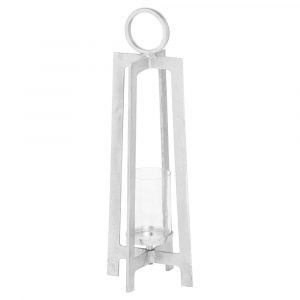 21324 Loop Silver Cast Candle Lantern