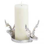 21339-a Large Stag Silver Candle Holder