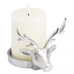 21340-a Country Stag Silver Candle Holder