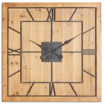 21644 Extra Large Wooden Square Clock