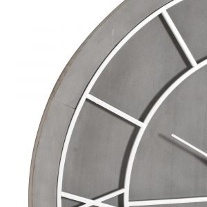 21646-b Extra Large Wooden Grey Clock