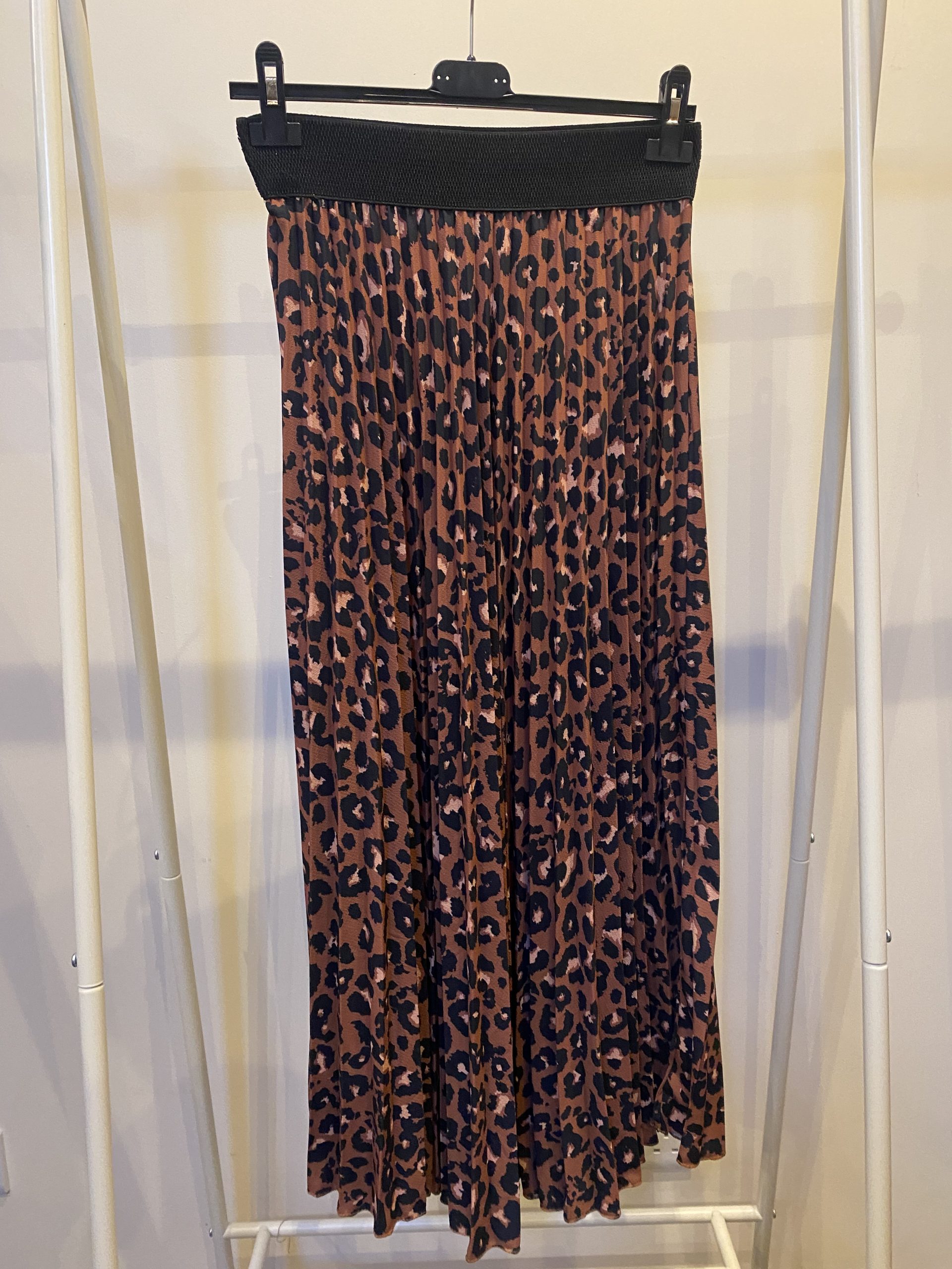 Leopard Print Pleated Maxi Skirt Rust | Fizzy Fox Ripley