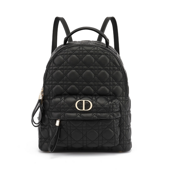 Large Quilted Backpack Black Fizzy Fox Ripley
